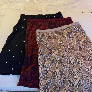 3 ANINE BING SILK MINI SKIRTS